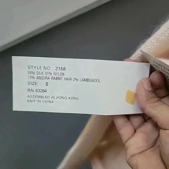 Vintage Cezanne Sweater Pullover Angora Lambswool Blend Pearl Embelished Size S - Picture 6 of 6